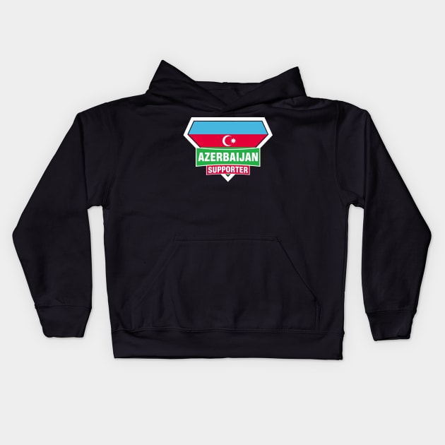 Azerbaijan Super Flag Supporter Kids Hoodie by ASUPERSTORE